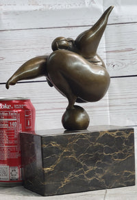Abstract Curvy BBW Woman Balancing on Ball Bronze 11" x 7"