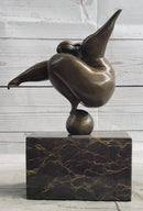 Abstract Curvy BBW Woman Balancing on Ball Bronze 11" x 7"