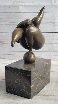 Abstract Curvy BBW Woman Balancing on Ball Bronze 11" x 7"