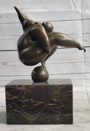 Abstract Curvy BBW Woman Balancing on Ball Bronze 11" x 7"