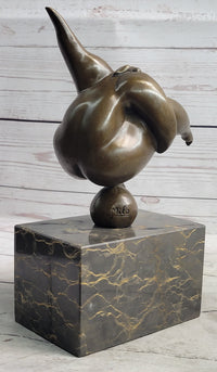 Abstract Curvy BBW Woman Balancing on Ball Bronze 11" x 7"