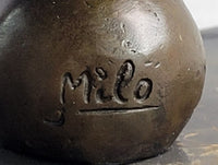 Abstract Curvy BBW Woman Balancing on Ball Bronze 11" x 7"