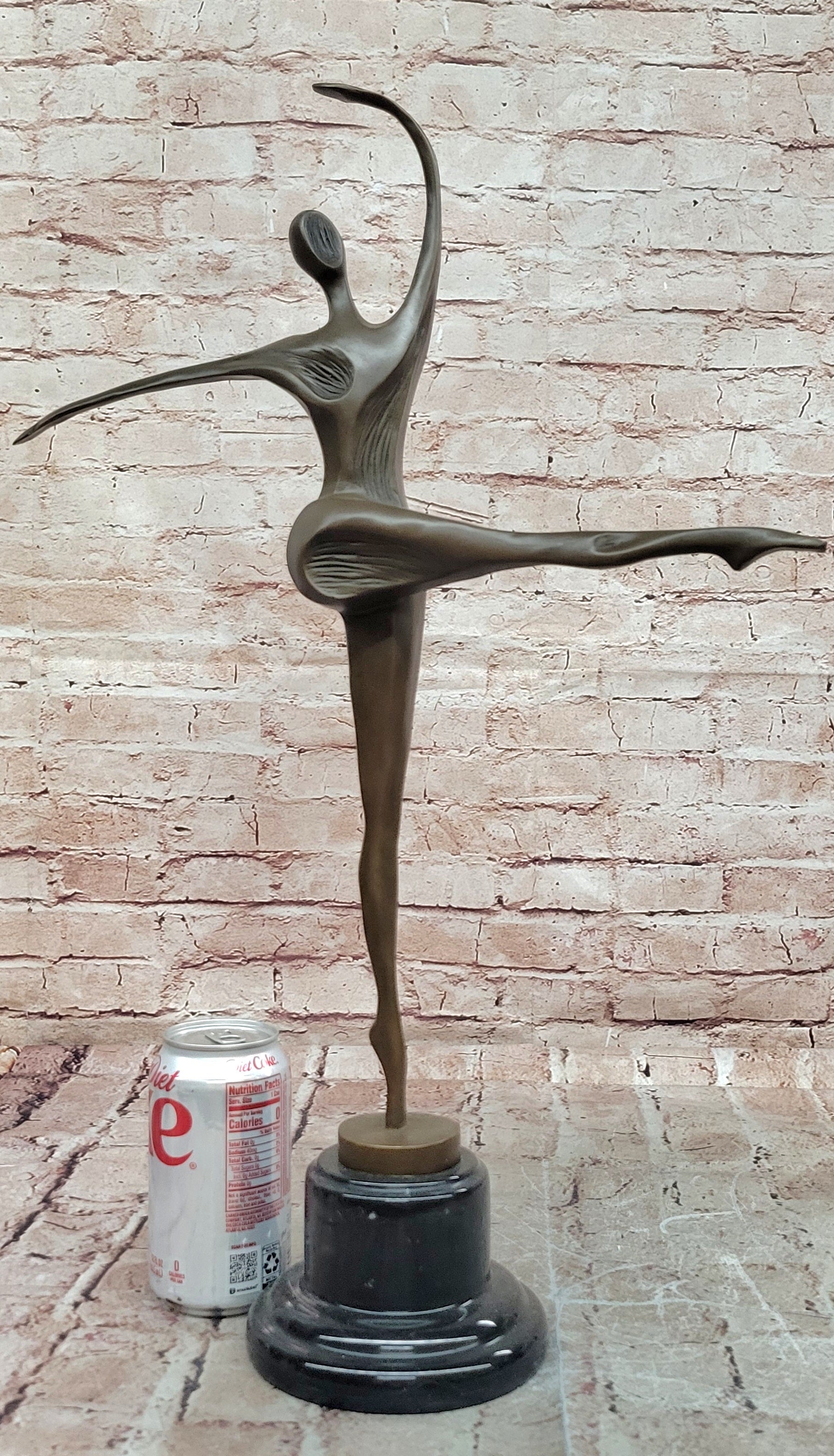 Signed Milo Dancing Abstract Sculpture Modern Art Dancer Bronze Figurine