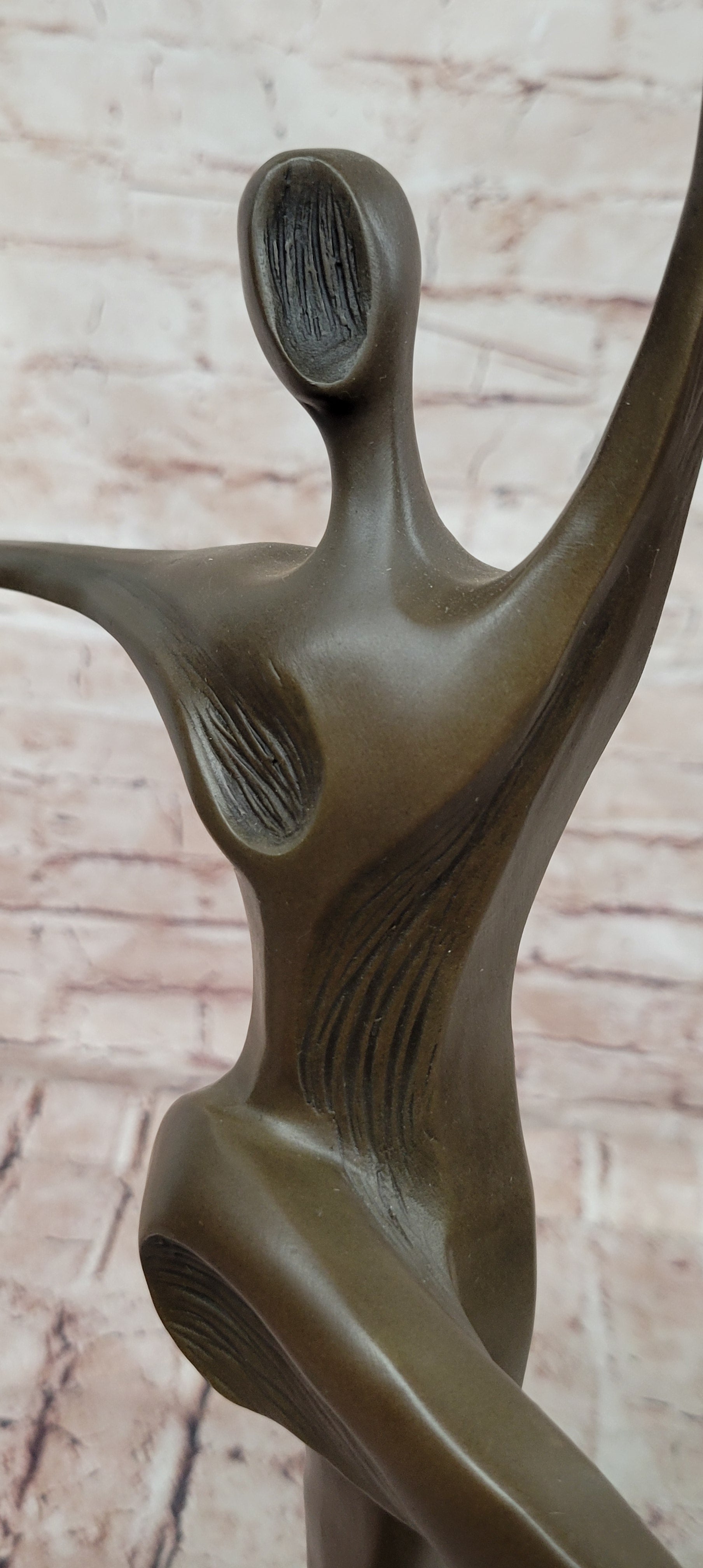 Signed Milo Dancing Abstract Sculpture Modern Art Dancer Bronze Figurine