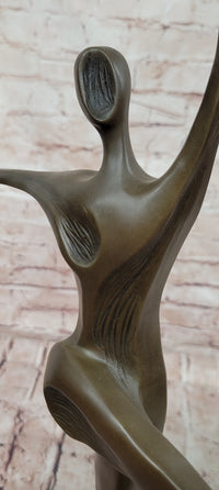 Signed Milo Dancing Abstract Sculpture Modern Art Dancer Bronze Figurine