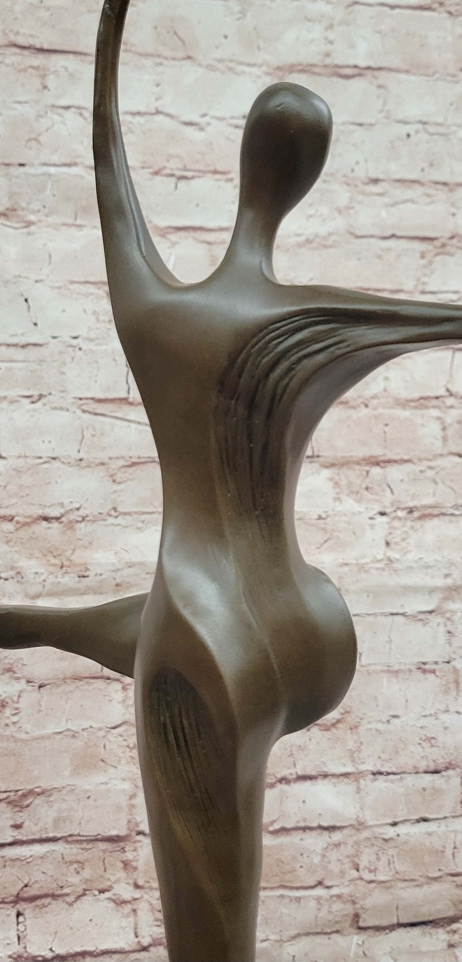 Signed Milo Dancing Abstract Sculpture Modern Art Dancer Bronze Figurine