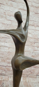 Signed Milo Dancing Abstract Sculpture Modern Art Dancer Bronze Figurine
