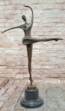 Signed Milo Dancing Abstract Sculpture Modern Art Dancer Bronze Figurine