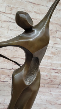 Dancing Couple Pair Romantic Abstract Modern Art Bronze Sculpture by Milo