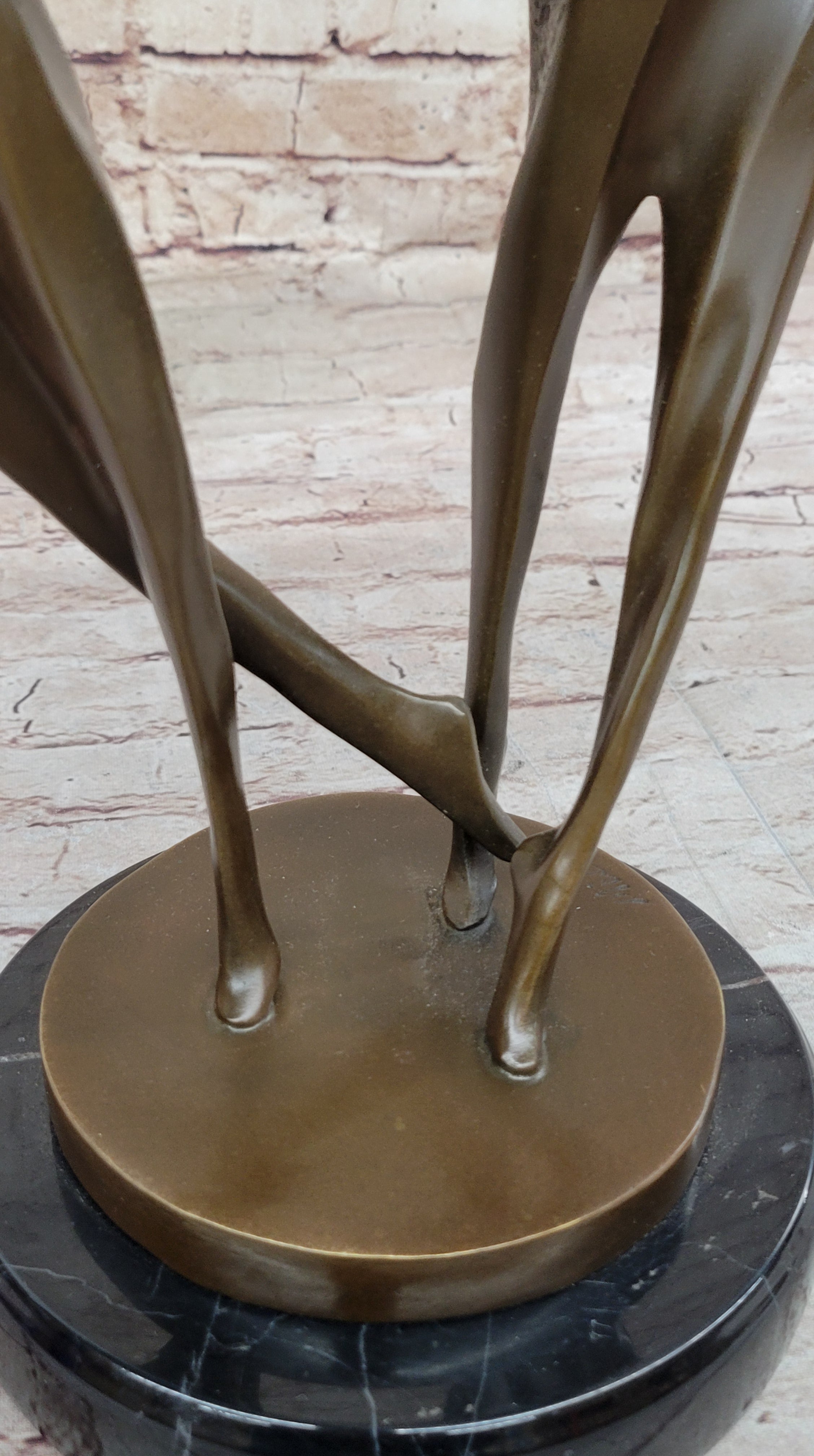 Dancing Couple Pair Romantic Abstract Modern Art Bronze Sculpture by Milo