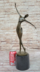 Abstract Modern Art Mid Century Dancer Bronze Sculpture by Milo