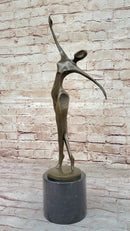 Abstract Modern Art Mid Century Dancer Bronze Sculpture by Milo