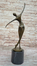 Abstract Modern Art Mid Century Dancer Bronze Sculpture by Milo