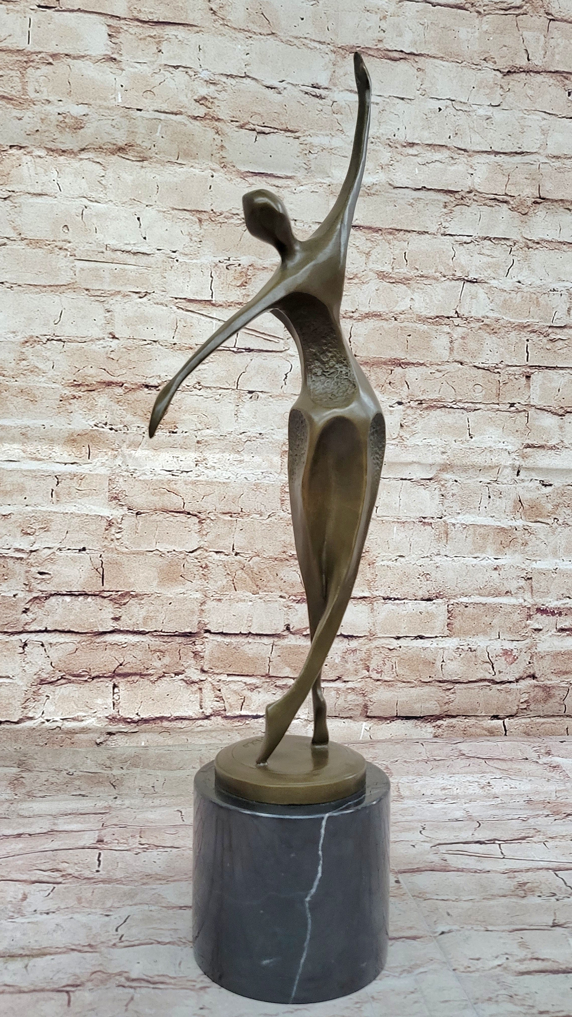 Abstract Modern Art Mid Century Dancer Bronze Sculpture by Milo