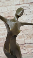 Abstract Modern Art Mid Century Dancer Bronze Sculpture by Milo