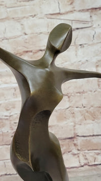 Abstract Modern Art Mid Century Dancer Bronze Sculpture by Milo