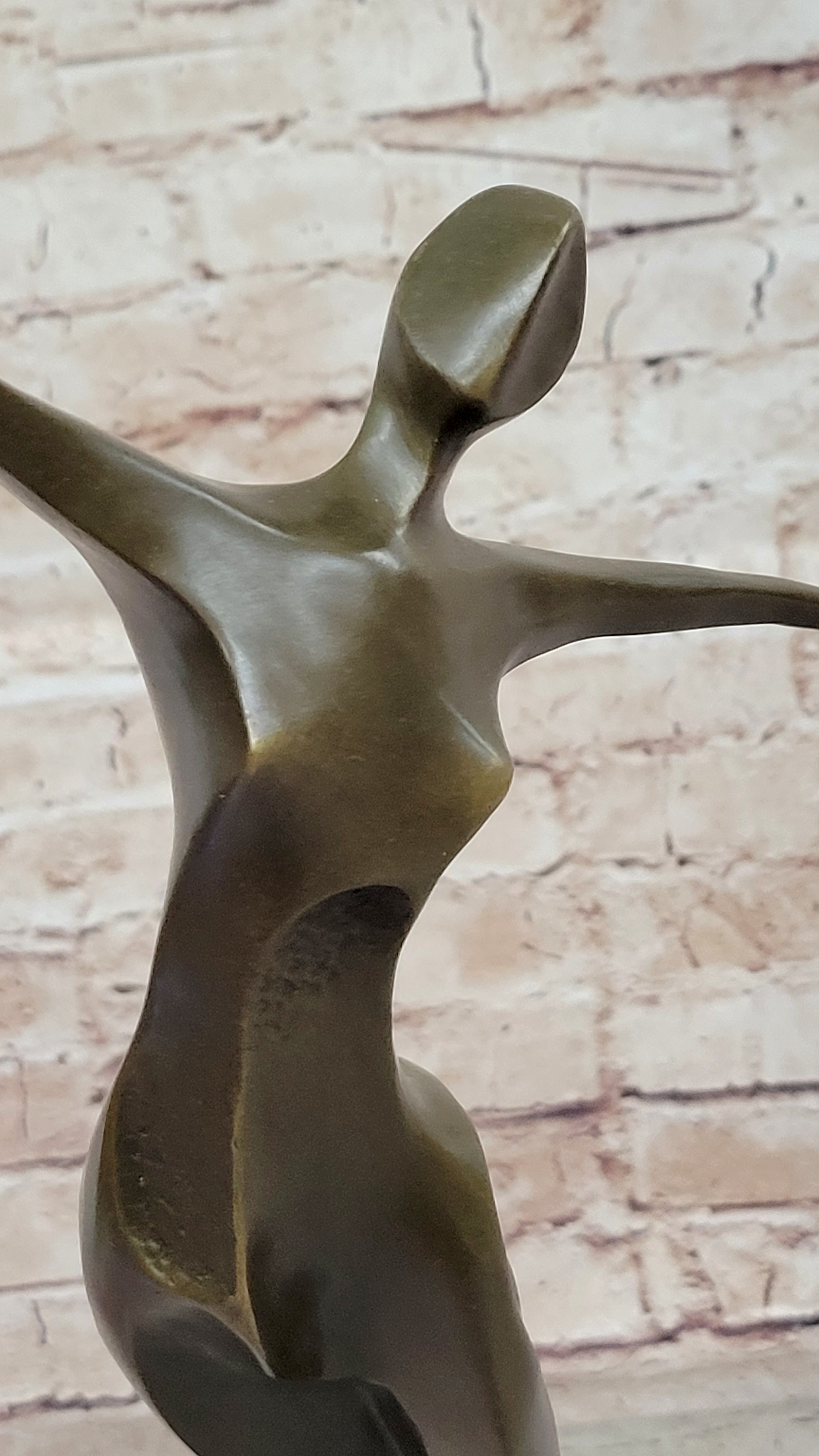 Abstract Modern Art Mid Century Dancer Bronze Sculpture by Milo