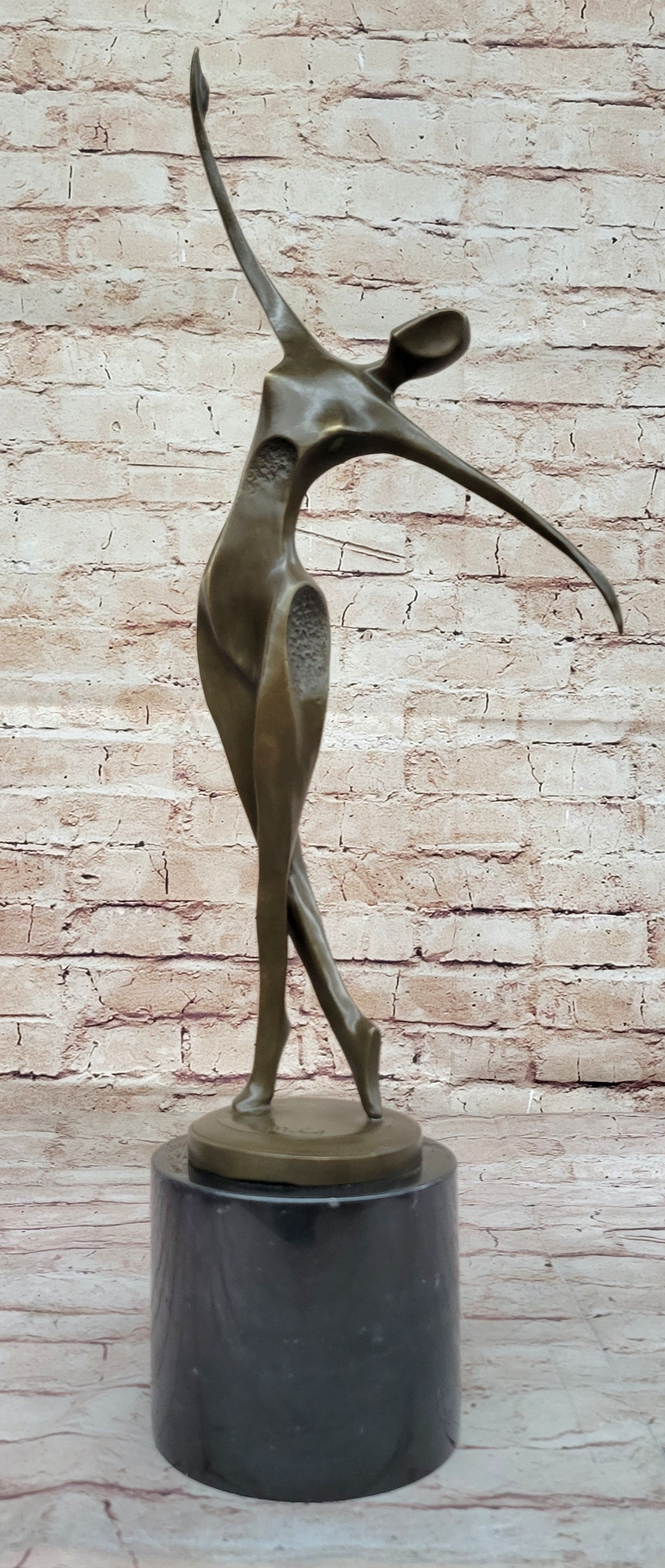 Abstract Modern Art Mid Century Dancer Bronze Sculpture by Milo