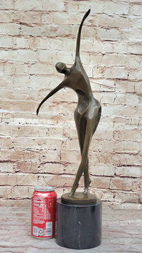 Midcentury Modern Abstract Human Dancer Bronze Sculpture