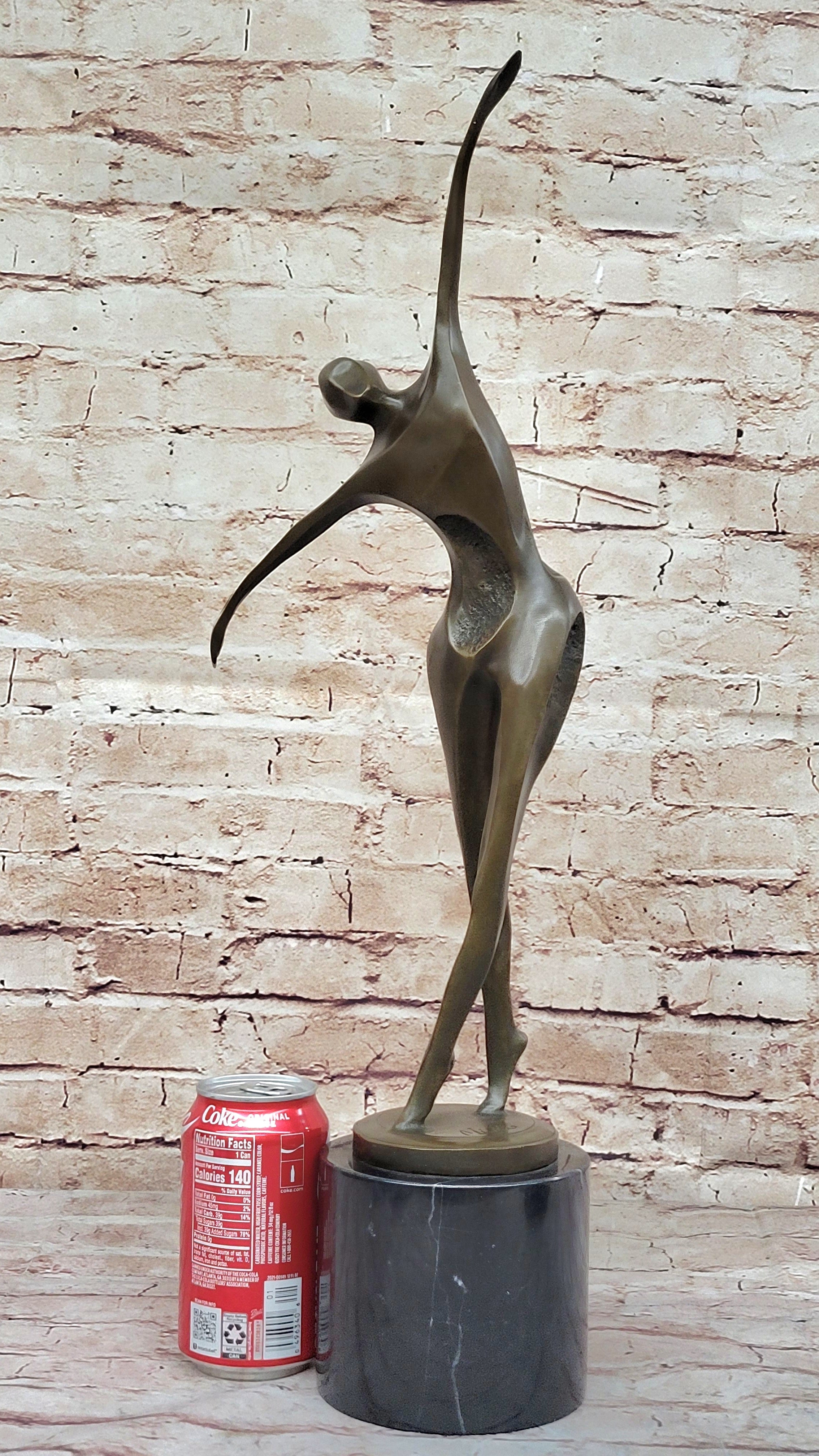 Midcentury Modern Abstract Human Dancer Bronze Sculpture