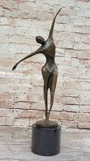 Midcentury Modern Abstract Human Dancer Bronze Sculpture