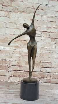 Midcentury Modern Abstract Human Dancer Bronze Sculpture