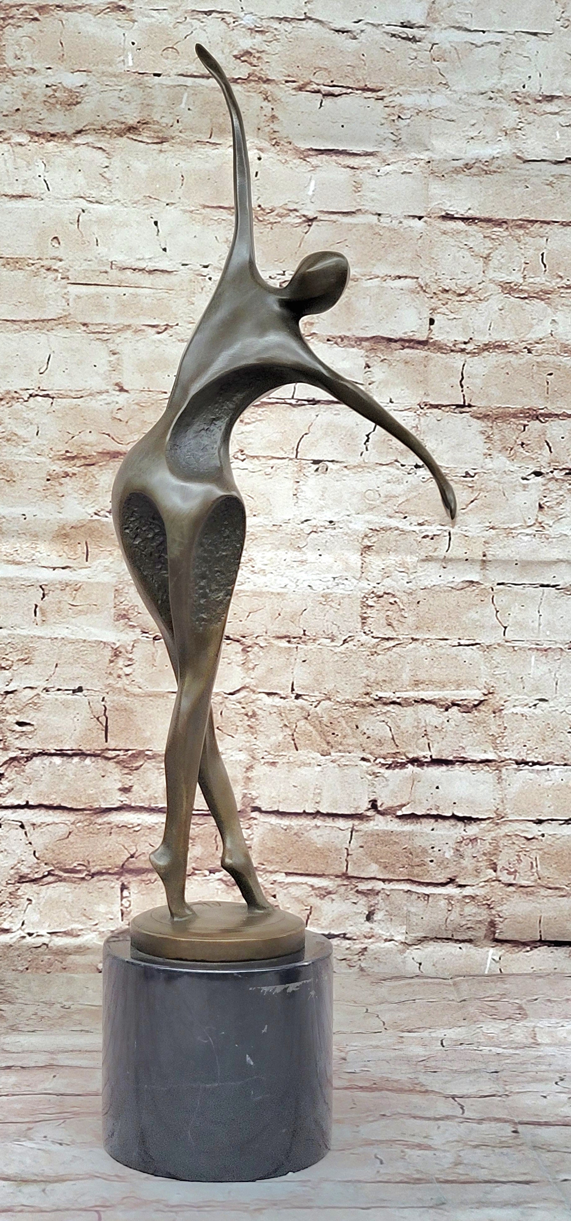 Midcentury Modern Abstract Human Dancer Bronze Sculpture