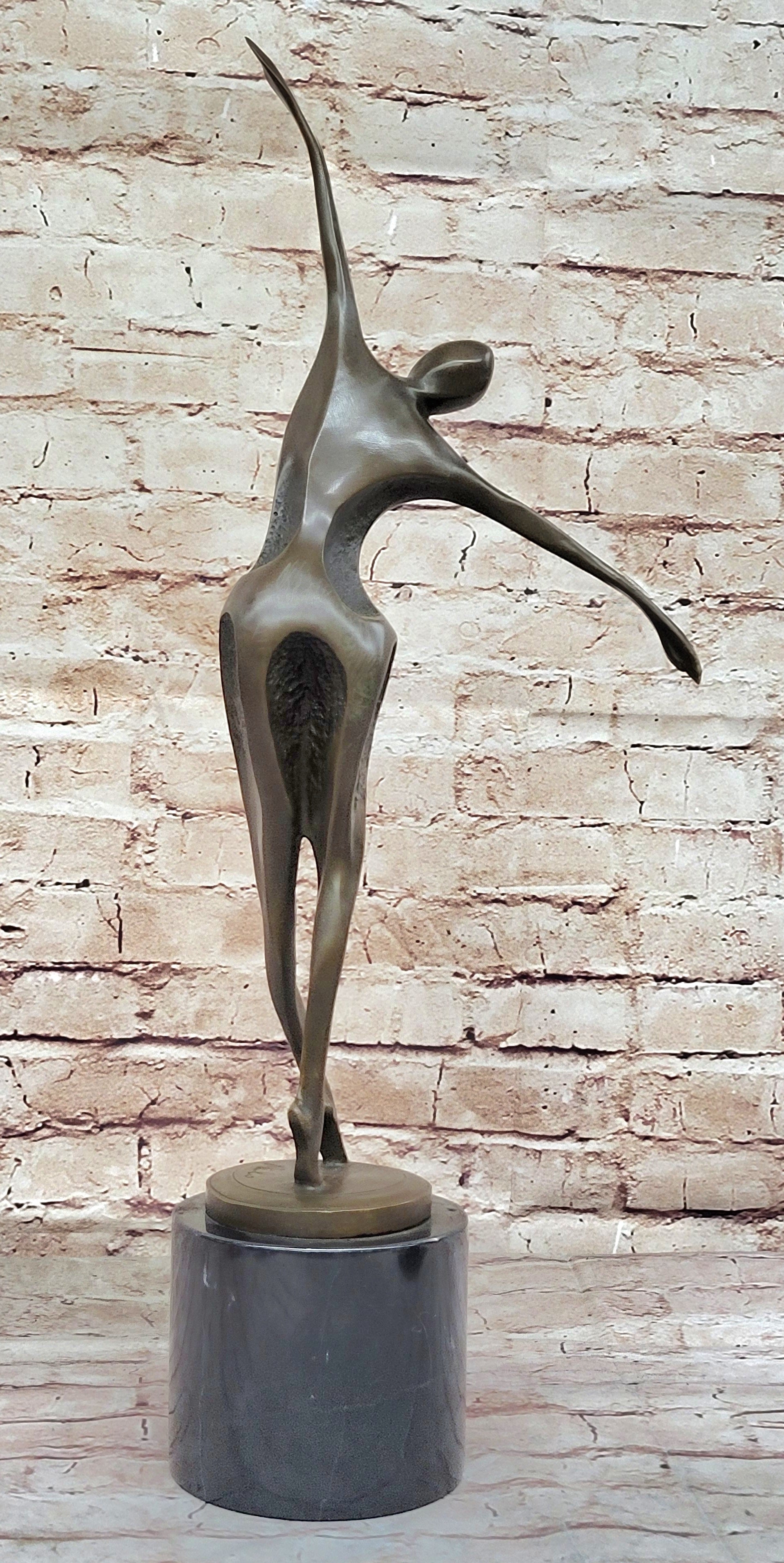 Midcentury Modern Abstract Human Dancer Bronze Sculpture