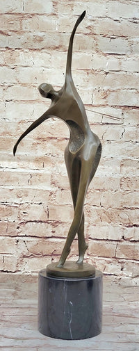 Midcentury Modern Abstract Human Dancer Bronze Sculpture