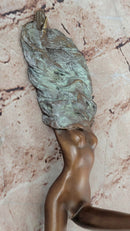 Surreal Reclining Nude Bronze Sculpture – Whimsical Art for Contemporary Décor