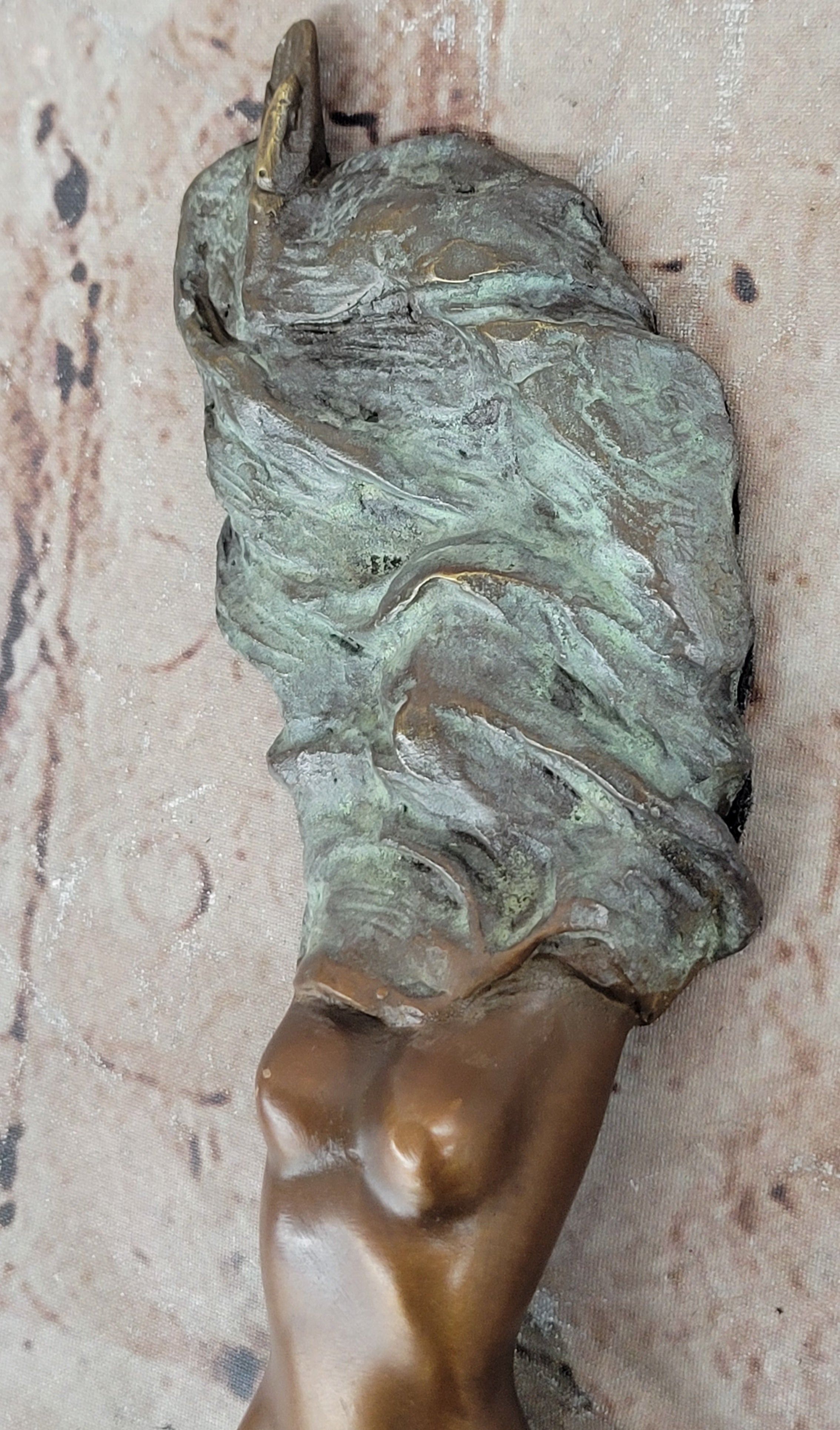 Surreal Reclining Nude Bronze Sculpture – Whimsical Art for Contemporary Décor