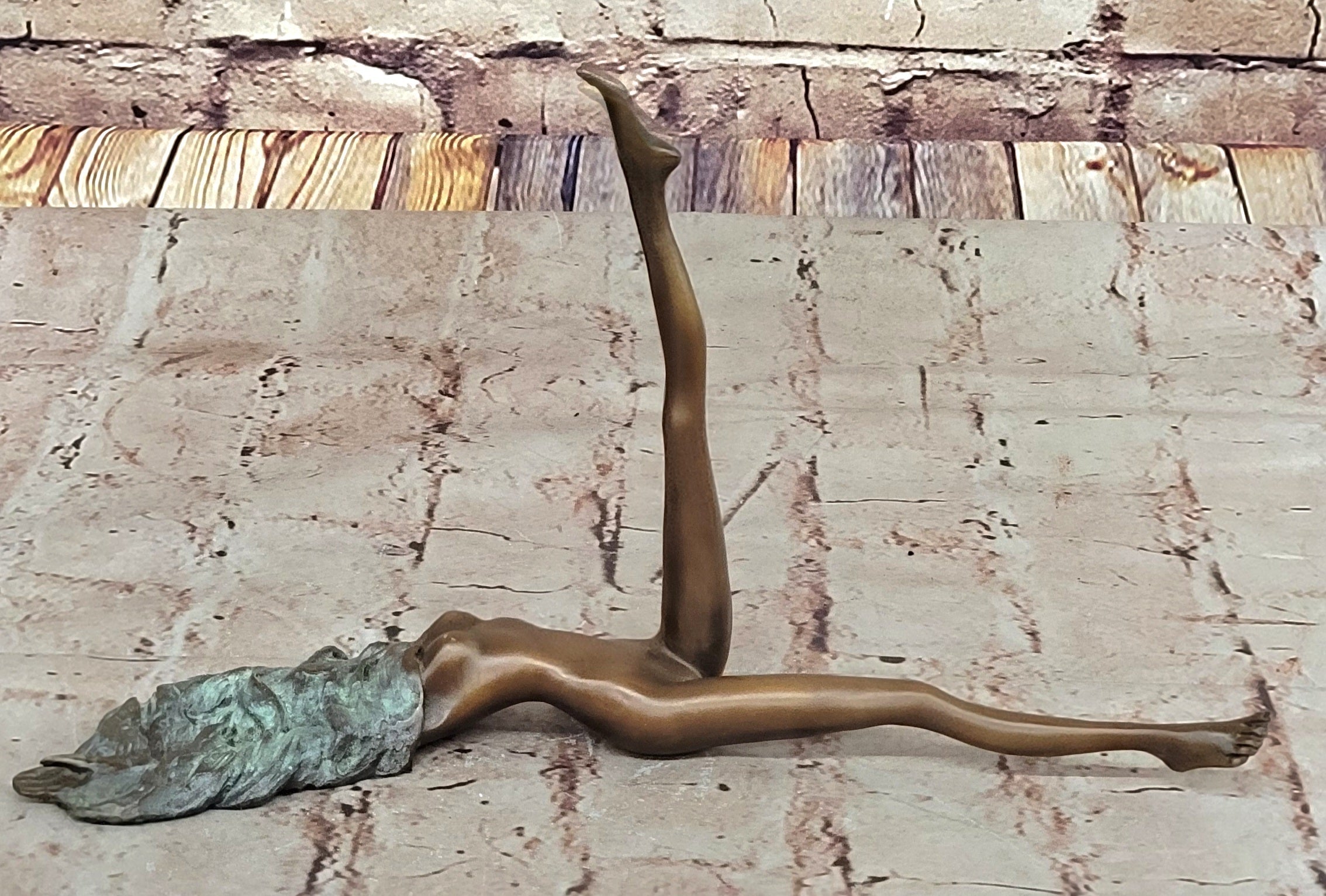 Surreal Reclining Nude Bronze Sculpture – Whimsical Art for Contemporary Décor