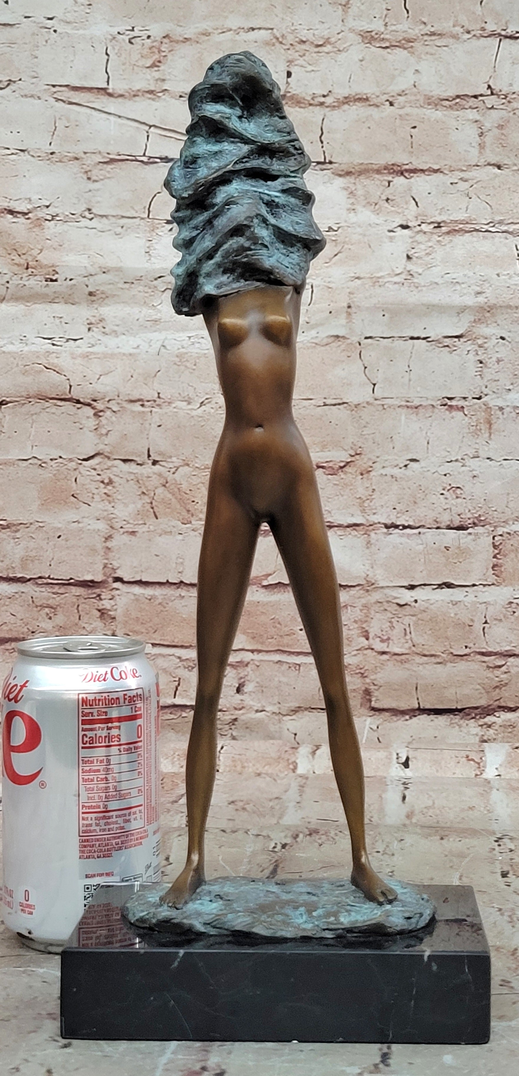 Art Decor Sculpture Modern Abstract 100% Solid Woman Bronze Statue