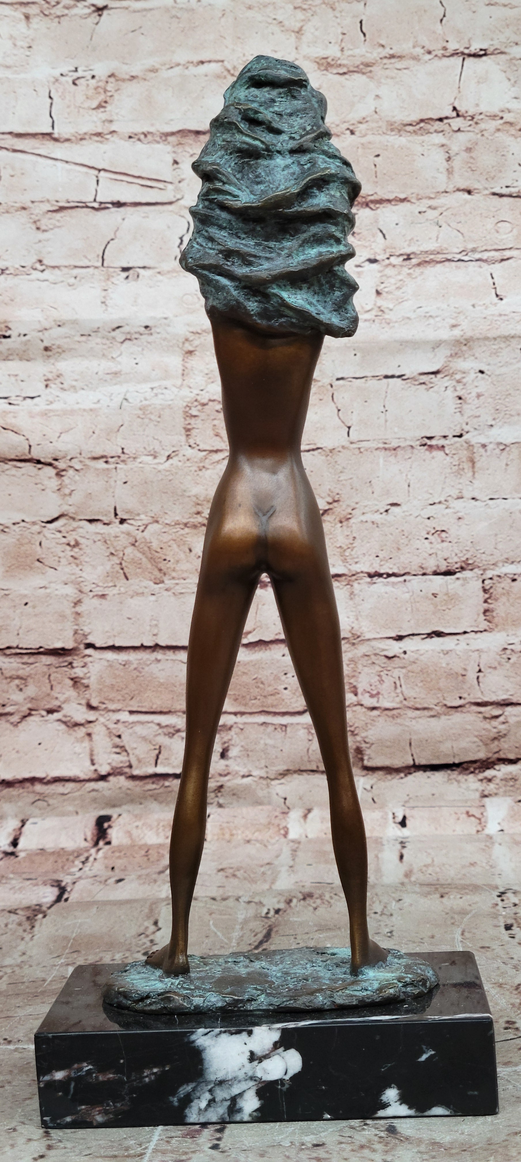Art Decor Sculpture Modern Abstract 100% Solid Woman Bronze Statue