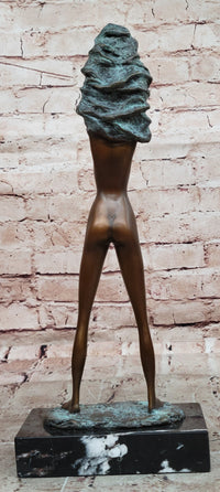 Art Decor Sculpture Modern Abstract 100% Solid Woman Bronze Statue