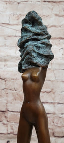 Art Decor Sculpture Modern Abstract 100% Solid Woman Bronze Statue