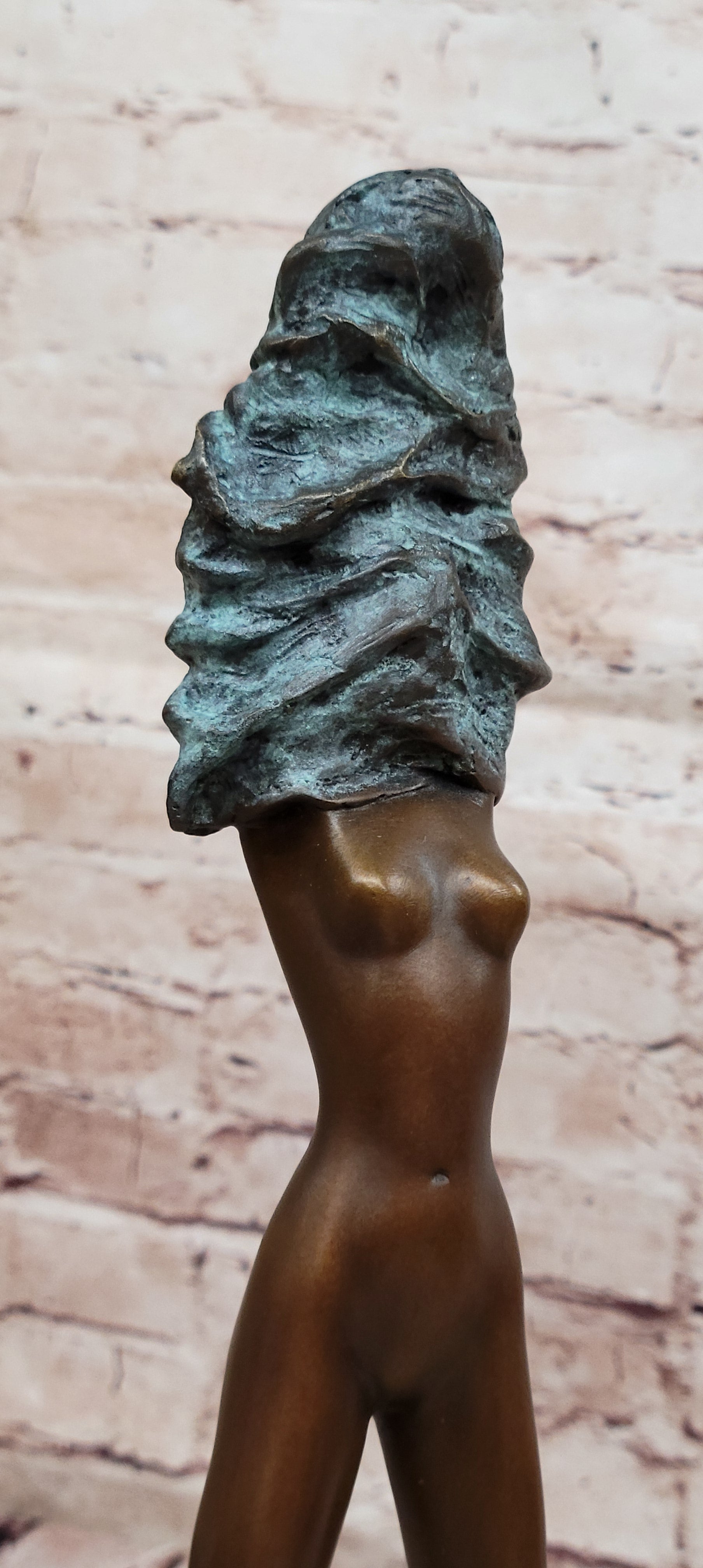 Art Decor Sculpture Modern Abstract 100% Solid Woman Bronze Statue