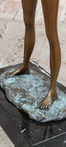 Art Decor Sculpture Modern Abstract 100% Solid Woman Bronze Statue