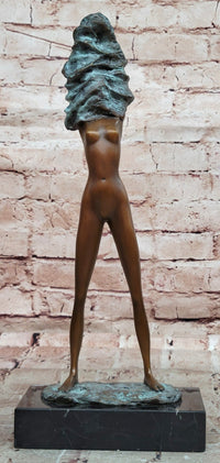 Art Decor Sculpture Modern Abstract 100% Solid Woman Bronze Statue