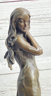 Art Nude Sexy Female Bronze Sculpture Hot Cast Figure
