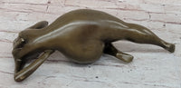 Abstract Reclining Woman Bronze Sculpture by Mario Nick