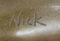Abstract Reclining Woman Bronze Sculpture by Mario Nick