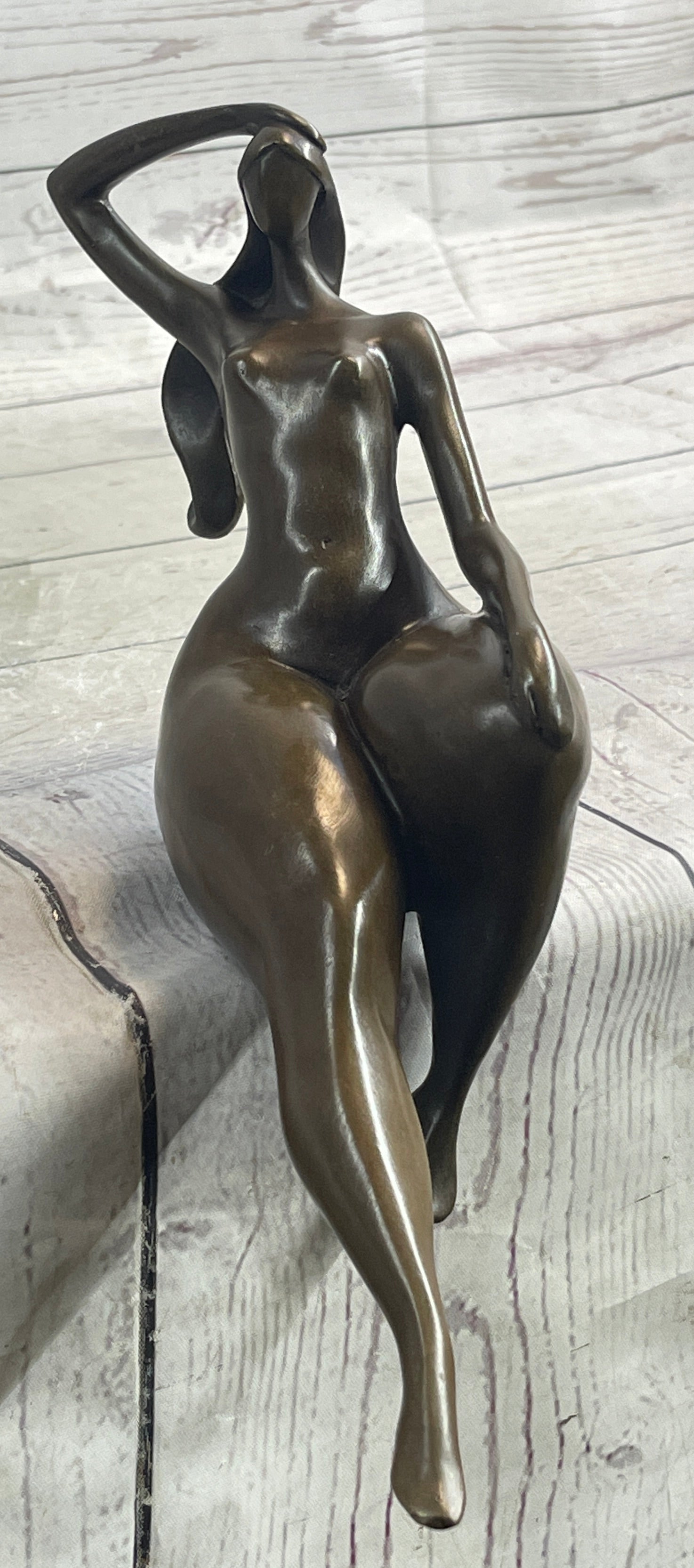 Signed Abstract Modern Art Botero Style Hot Cast