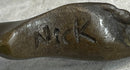 Signed Nick Nude Female Abstract Erotic Mid Century Bronze Sculpture