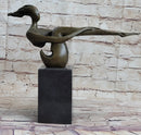 Abstract Bronze Sculpture of Sitting Girl Yoga Plank 11.5" x 12.5"