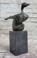 Abstract Bronze Sculpture of Sitting Girl Yoga Plank 11.5" x 12.5"