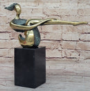 CONTEMPORARY BRONZE METAL SCULPTURE NUDE ABSTRACT FIGURATIVE FEMALE SIGNED DECO