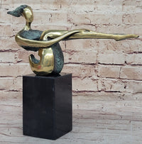 CONTEMPORARY BRONZE METAL SCULPTURE NUDE ABSTRACT FIGURATIVE FEMALE SIGNED DECO