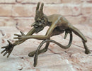 Grotesque Bronze Demon Satyr – Mythical Horned Creature