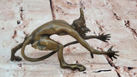 Grotesque Bronze Demon Satyr – Mythical Horned Creature
